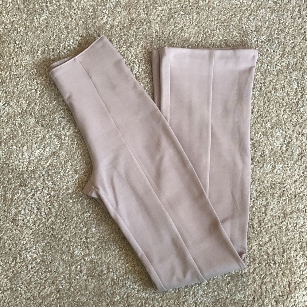Ponte Split-Hem Slim Flare Pants